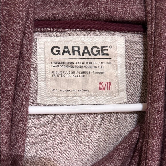 Garage Cozy Marled Knit Hoodie - Purple - Picture 4 of 4